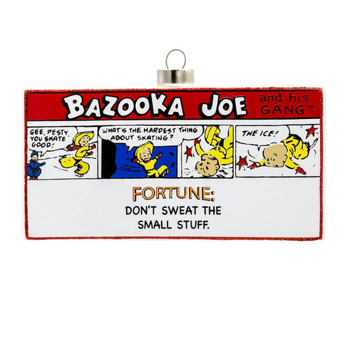 Bazooka Bubble Gum Box Glass Ornament