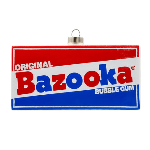 Bazooka Bubble Gum Box Glass Ornament