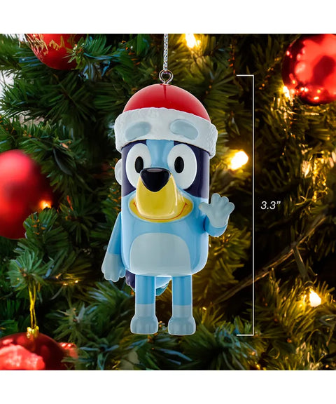 Bluey™ With Santa Hat Blow Mold Ornament