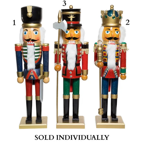 20" King and Soldier Nutcrackers (3 Styles – Sold individually)