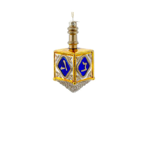 Noble Gems™ Jewish Dreidel Glass Ornament, 4"