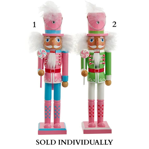 15" Pastel Soldier Nutcrackers (2 Styles – Sold individually)