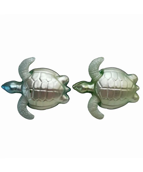 Blue and Green Sea Turtle Glass Ornaments (2 Styles – Sold individually)