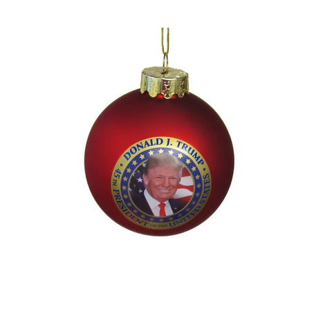 President Trump Glass Ball Ornament, 3"