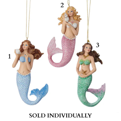 Mermaid Ornaments (3 Styles – Sold individually)