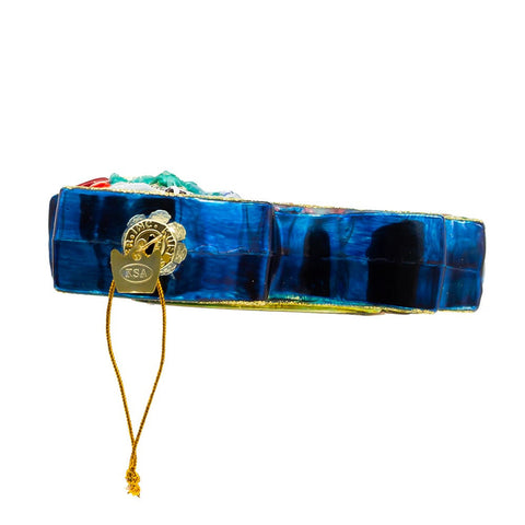 New York Cityscape Glass Map Ornament, 5.5"