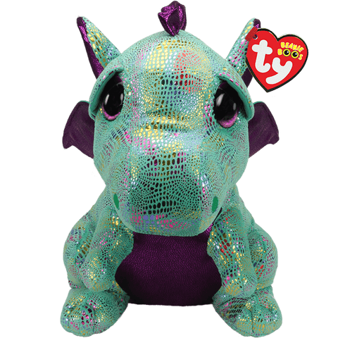 Ty Beanie Boos CINDER - Green Dragon (Large, 16")