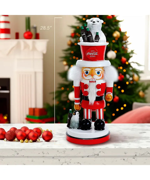 15.75" Coca-Cola® Polar Bear Hat Hollywood™ Nutcracker