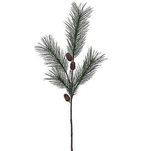 Long Needle Pine Spray w/Plastic Pine Cones, 47" (Green)