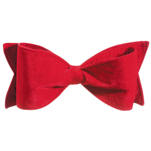 Velvet Bow Ornament, 8" x 20" (Red)