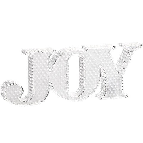 Table Top Acrylic Lighted "Joy" Sign, 6" x 18"