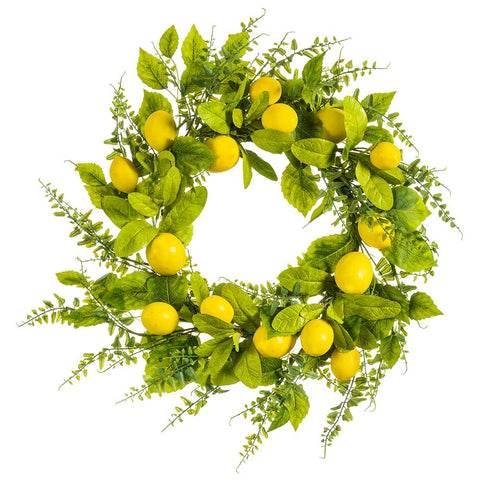 Lemon & Fern Wreath, 24"