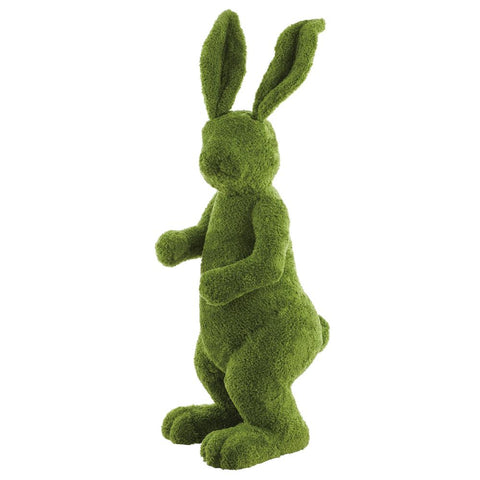 Furry Moss Bunny Statue, 49" (Green)