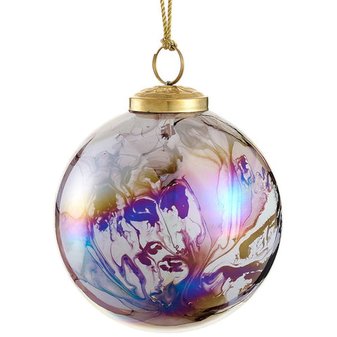 Glass Ball Ornament, 4" (Purple)