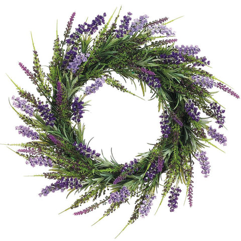 Lavender Wreath (Purple Lavender & Greenery), 17"