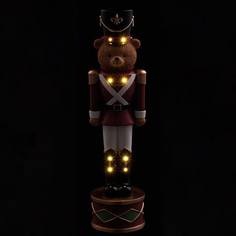 Soldier Bear w/Light Figurine, 17.5"