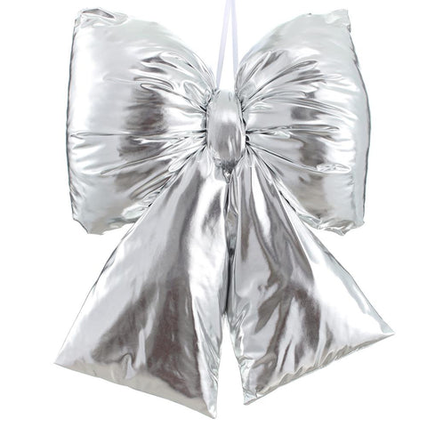 Lamé Bow, 20" x 21.5" (Silver)