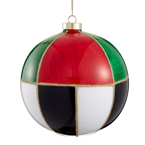 Glittered Glass Ball Ornament, 6" (Mixed)