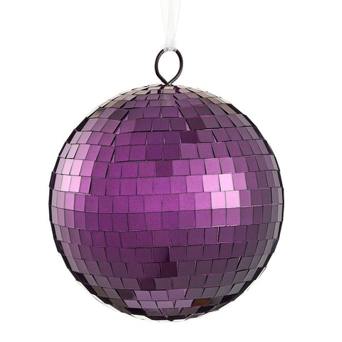 Mirror Mosaic Ball Ornament, 6" (Purple)