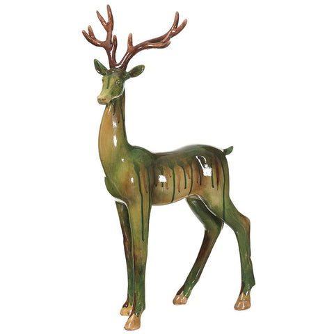 22" Glazed Reindeer (Green)