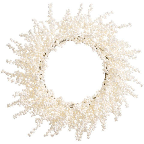 Pearlized Berry Wreath, 28" (Pearl)