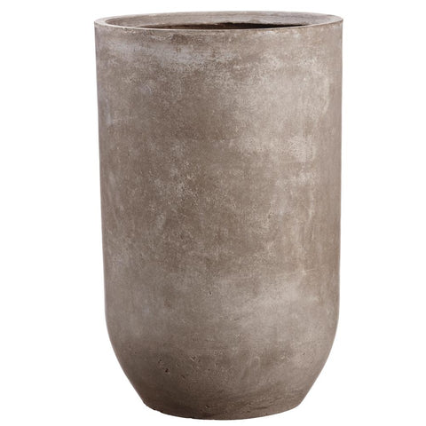 Aged Fiber Cement Planter, 26.75" (Beige)