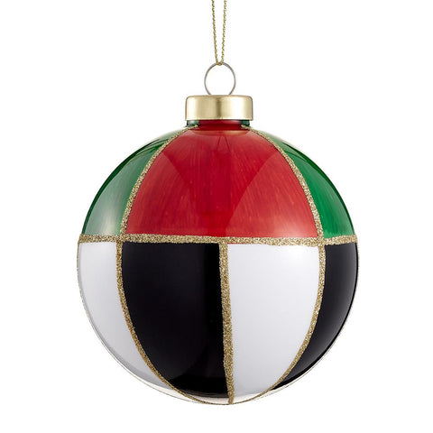 Glittered Glass Ball Ornament, 4" (Mixed)