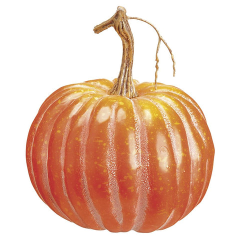 Orange Pumpkin, 6"H x 5.5"D