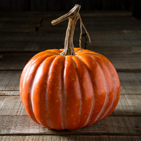 Orange Pumpkin, 6"H x 5.5"D