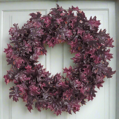 30" Oak Leaf Wreath, Purple (Two Tone)