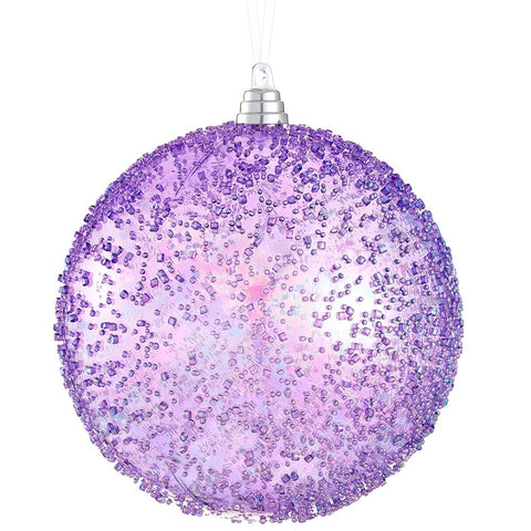Plastic Ball Ornament, 8" (Lavender)