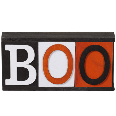 "BOO" Table Top, 4" (Orange / Black)