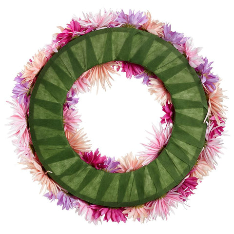 Gerbera Daisy Wreath (Boysenberry/Pink), 22"