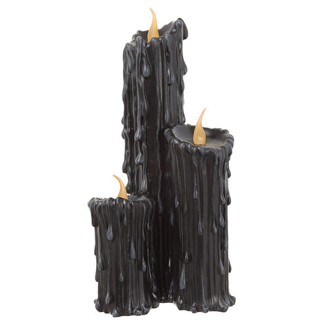 Lighted Battery Operated Faux Candles, 17.75" (Black)