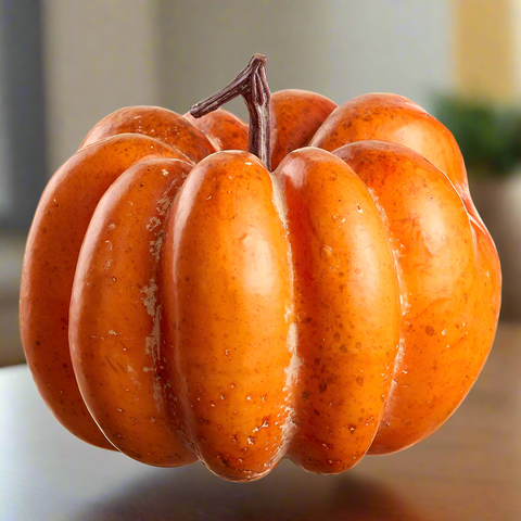 Orange Pumpkin, 6.25"H x 7"D