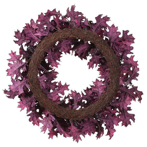 30" Oak Leaf Wreath, Purple (Two Tone)