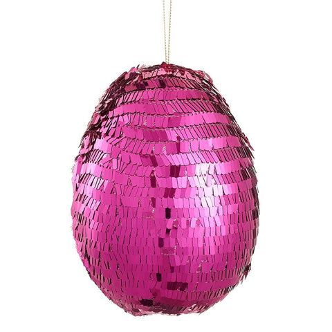 Egg Ornament, 5.5" (Hot Pink)