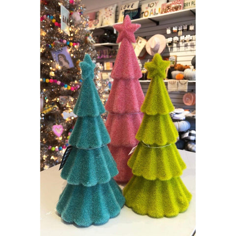 Flocked Tree, 12 - 15.5" (6 styles - sold individually)