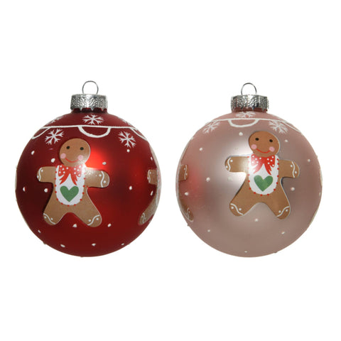 Matte Gingerbread Glass Ornament