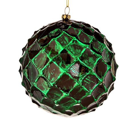 Honeycombed Candy Finish Ball Ornament, 4.5"