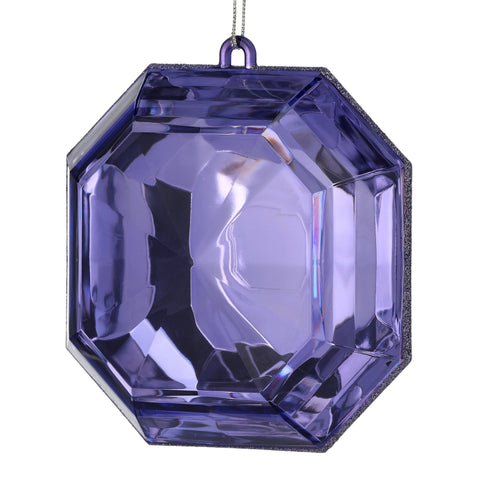 Acrylic Square Precious Gem Ornament, 6" (Purple)