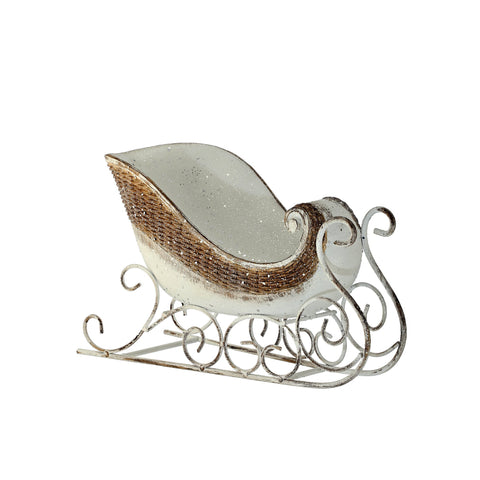 Resin Winter Chalet Sleigh, 15"