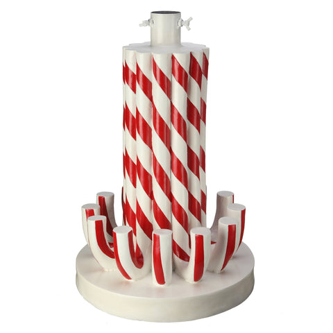 Resin Outdoor Candy Cane Tree Holder, 19.5"