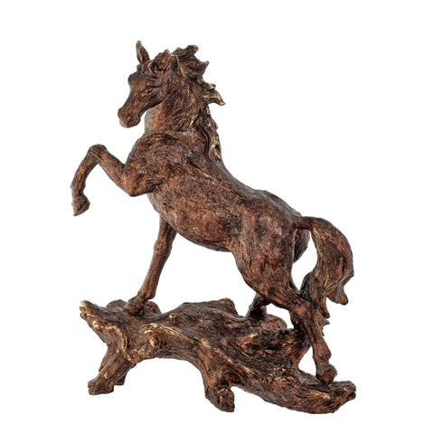 Resin Highlands Horse on Base, 17.5"