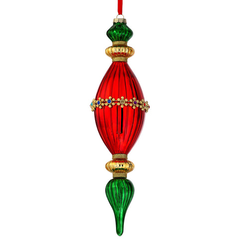 Glass Layered Finial Ornament, 13.5"