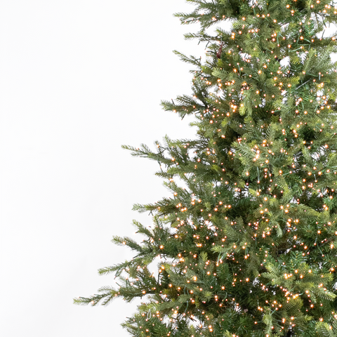 Aspen Pine Hinged Artificial Tree w/ Firecracker Lights, 6.5'