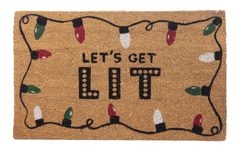 "Let's Get Lit" Door Mat