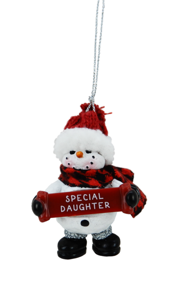 2.5" Snowman Ornament - Special Daughter