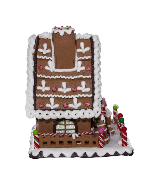 10" Battery-Operated LED Gingerbread Candy House