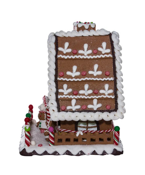 10" Battery-Operated LED Gingerbread Candy House